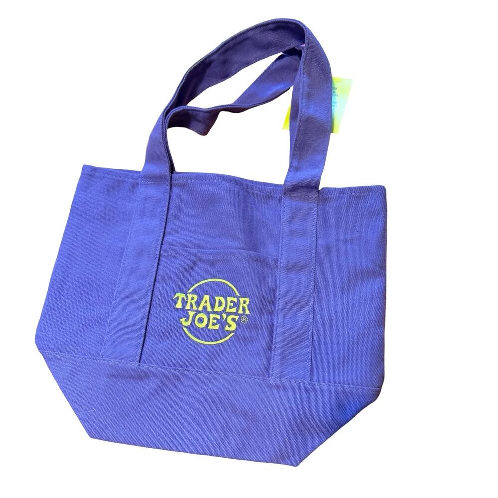 Trader Joe's Halloween Trick Or Treat Canvas Bag Lavender Color